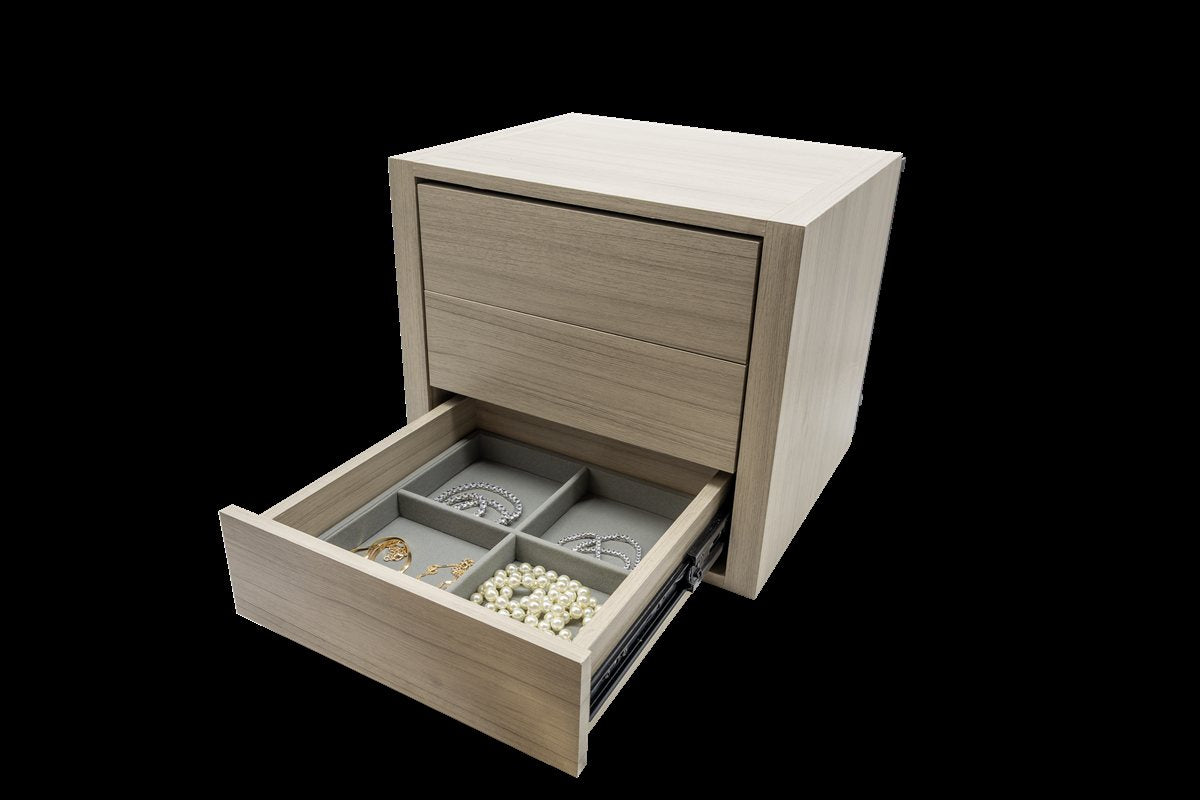 Liberty Safe 3-drawer jewelry box accessory with jewelry trays and pearls
