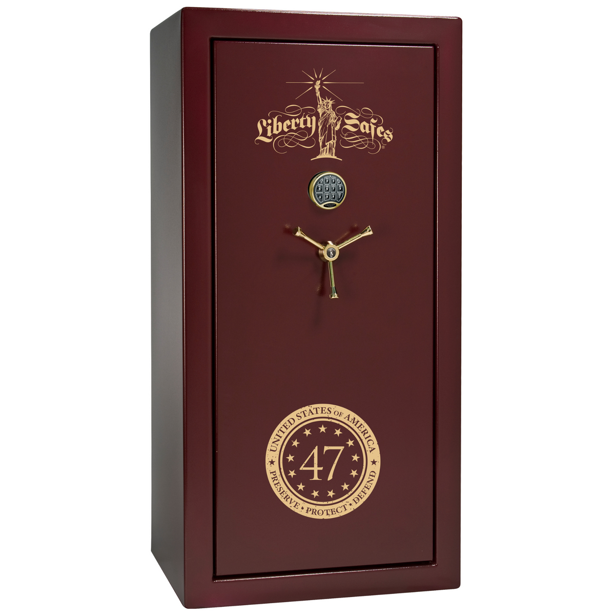 Liberty 47 Special Edition | Burgundy | Level 3 Security | 60 Minute Fire Protection