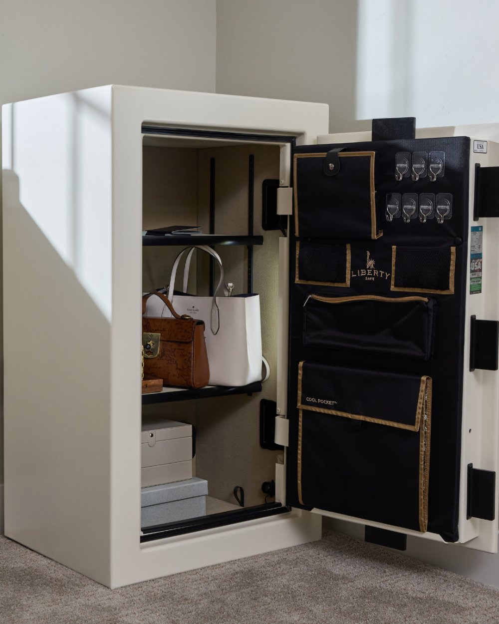 A high-security AMVAULT safe on display in the Norcal Safe and Vault showroom