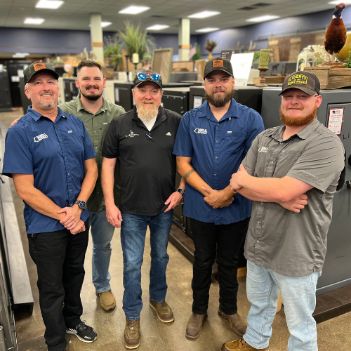 The Norcal Safe and Vault service team at the showroom