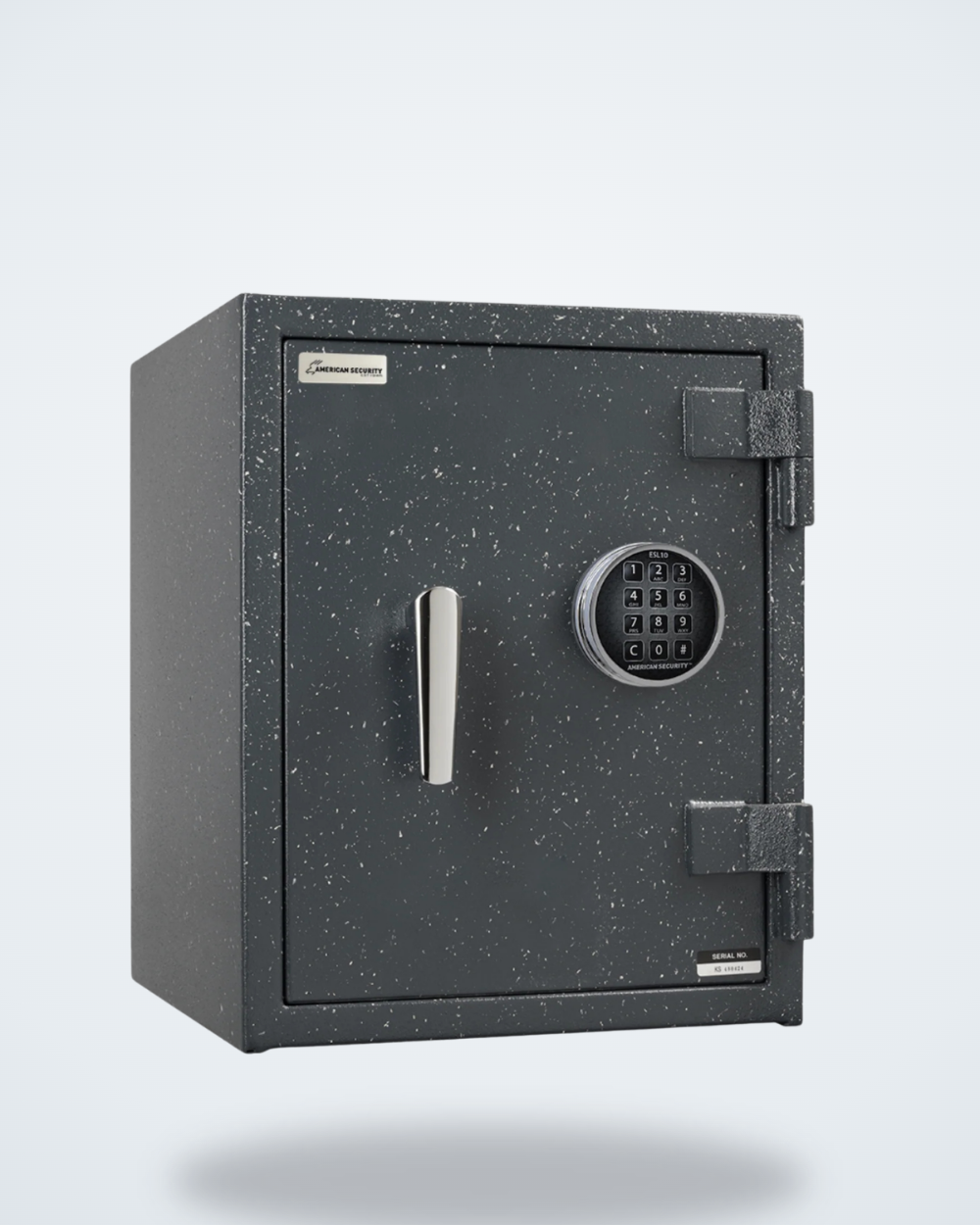 An AMSEC commercial safe with an electronic keypad lock in the Norcal Safe and Vault showroom