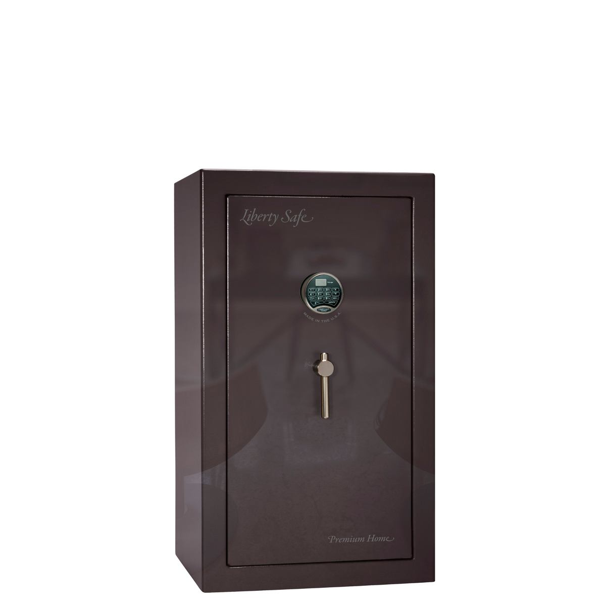 Premium Home Series | Level 7 Security | 2 Hour Fire Protection | 12 | Dimensions: 42&quot;(H) x 24&quot;(W) x 20.25&quot;(D) | Black Cherry Gloss - Closed Door