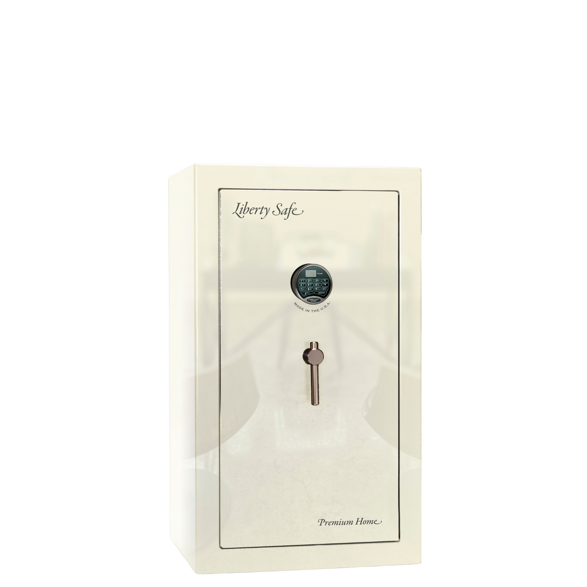 Premium Home Series | Level 7 Security | 2 Hour Fire Protection | 12 | Dimensions: 42&quot;(H) x 24&quot;(W) x 20.25&quot;(D) | White Gloss - Closed Door
