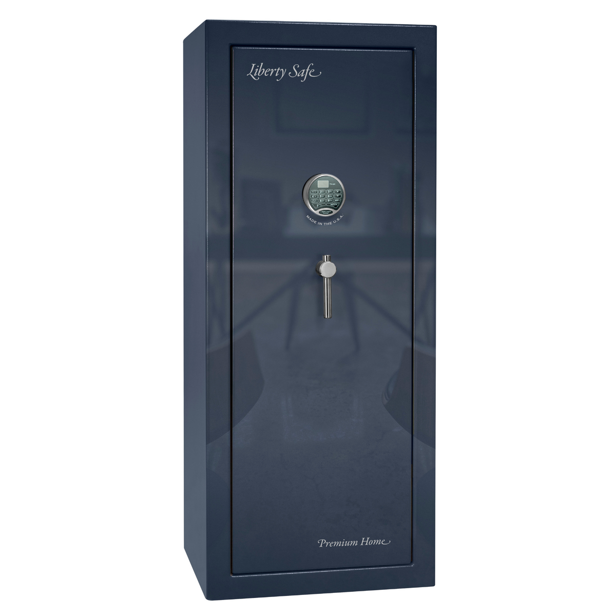 Premium Home Series | Level 7 Security | 2 Hour Fire Protection | 17 | Dimensions: 59.25&quot;(H) x 24&quot;(W) x 20.25&quot;(D) | Blue Gloss - Closed Door