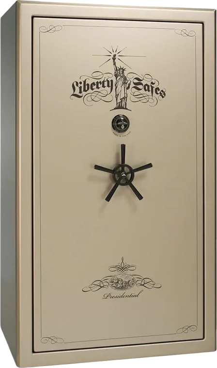 Liberty Presidential 50 gun safe in champagne gloss